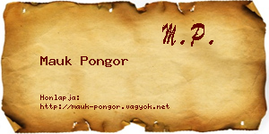 Mauk Pongor névjegykártya